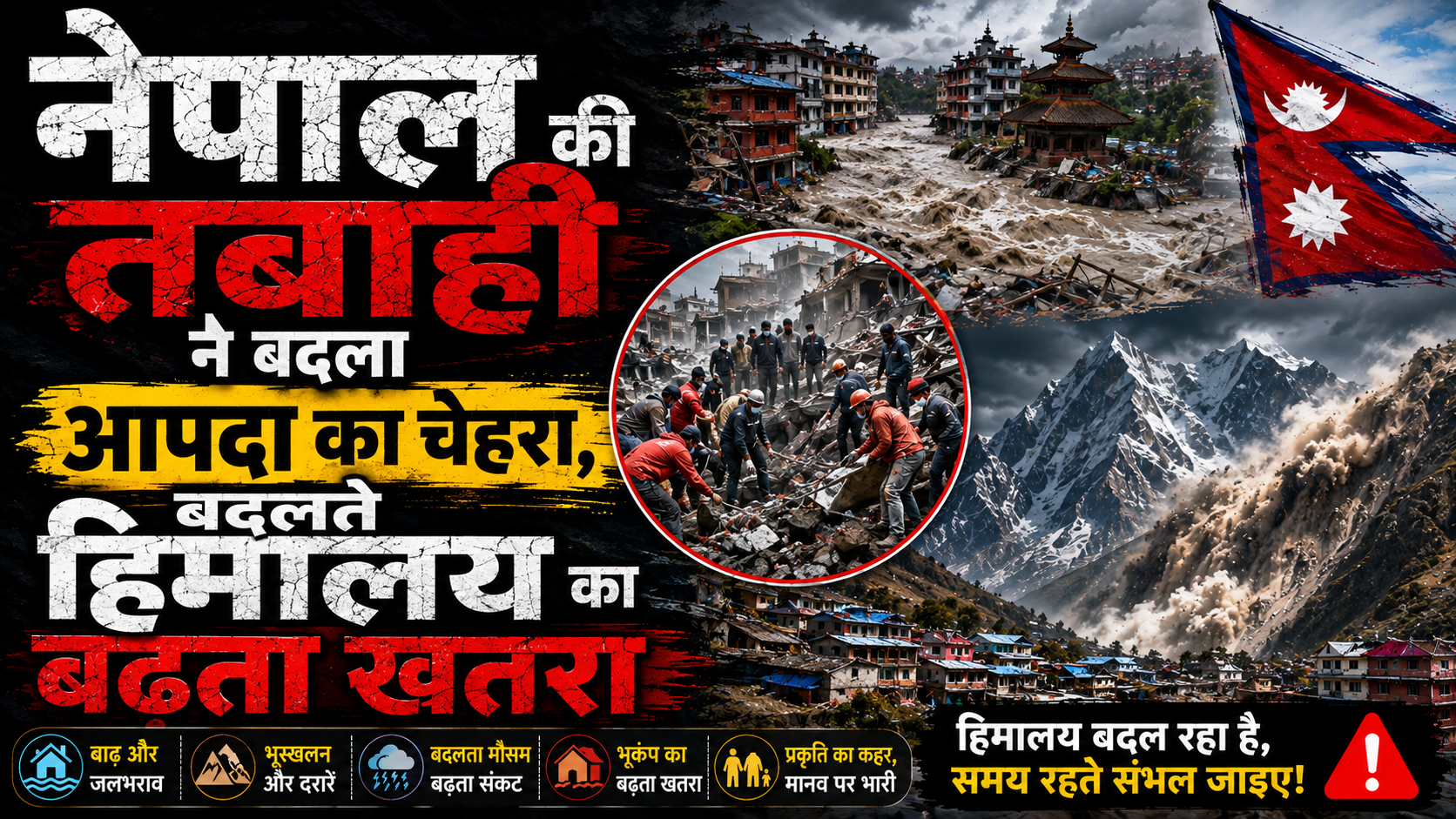 नेपाल की तबाही ने बदला आपदा का चेहरा, बदलते हिमालय का बढ़ता खतरा