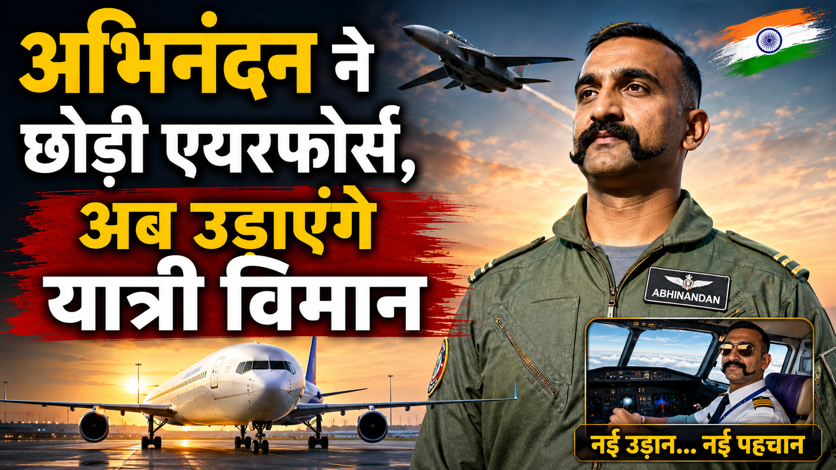 अभिनंदन ने छोड़ी एयरफोर्स, अब उड़ाएंगे यात्री विमान
