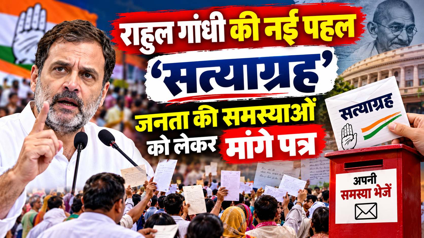 जनता की आवाज बनेगी ‘सत्याग्रह’ पहल, राहुल गांधी ने लोगों से मांगे समस्याओं के पत्र