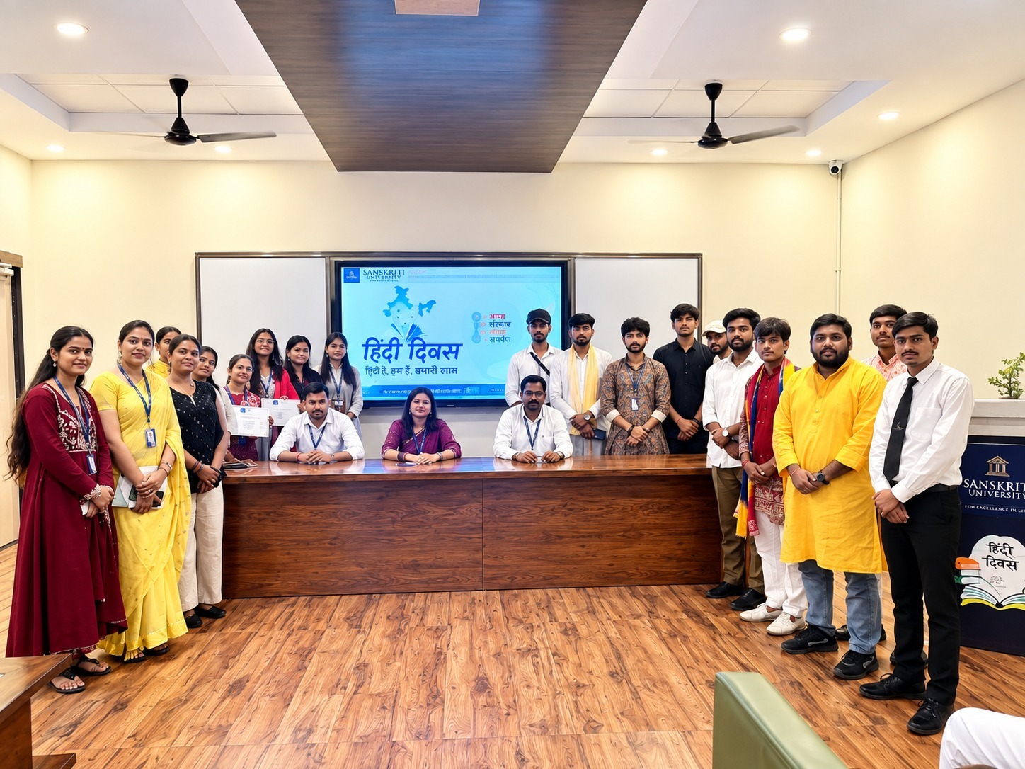 हिंदी दिवस पर संस्कृति विवि में विद्यार्थियों के स्वर में गूंजा हिंदी का गौरव