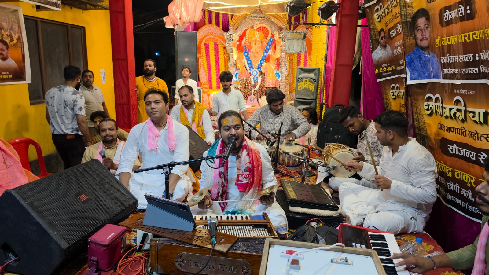 गणेश महोत्सव में भजन संध्या का आयोजन, गोपाल शर्मा की सुमधुर प्रस्तुतियों ने बांधा समां