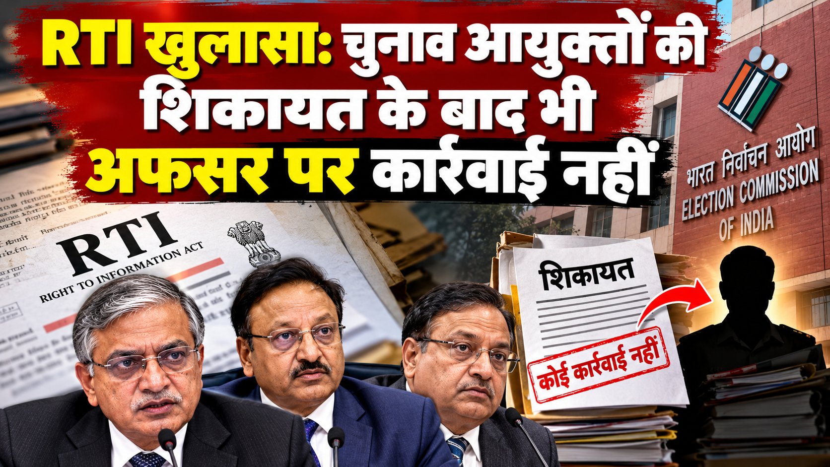 RTI खुलासा: चुनाव आयुक्तों की शिकायत के बाद भी अफसर पर कार्रवाई नहीं