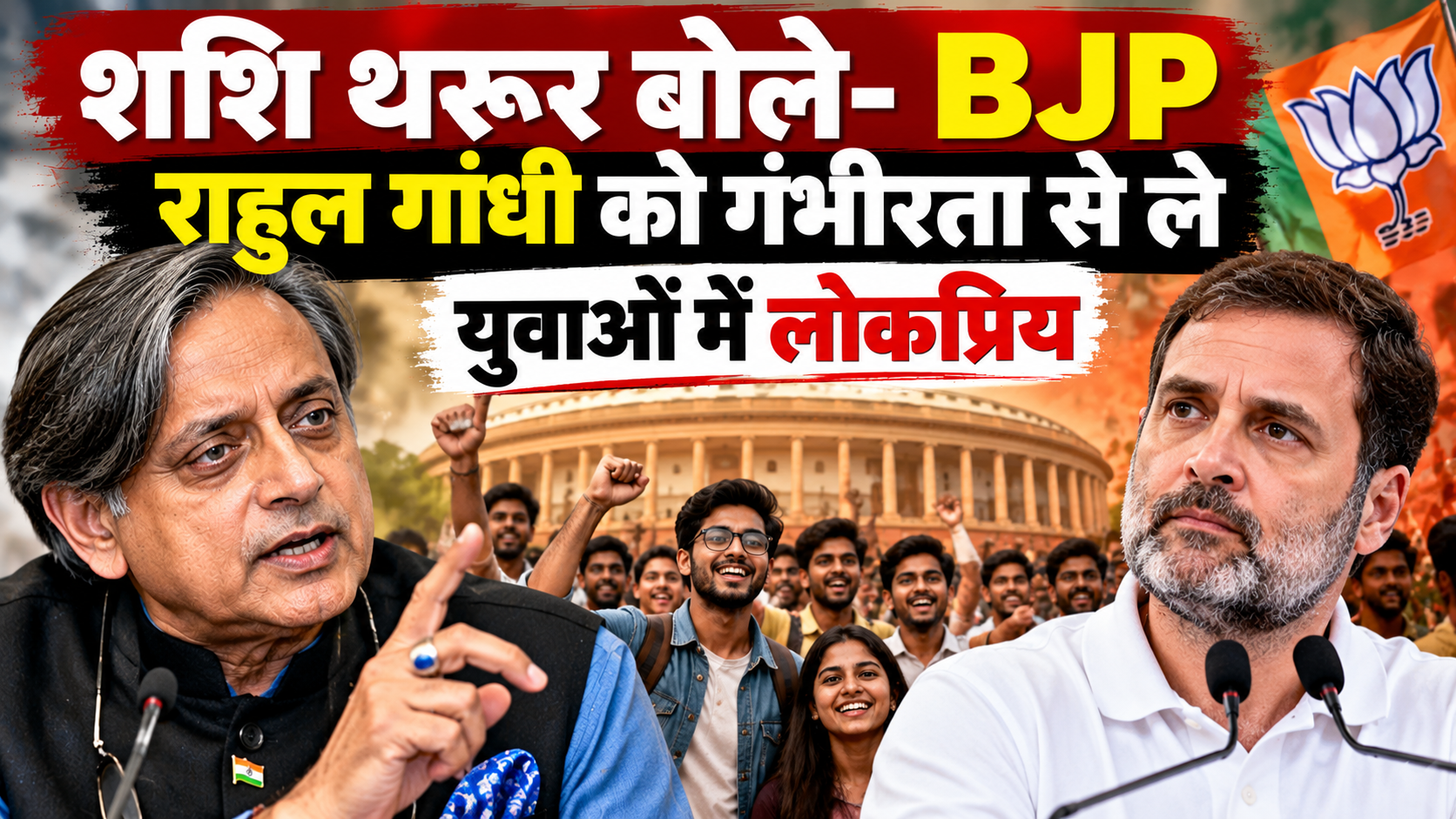 शशि थरूर बोले- BJP राहुल गांधी को गंभीरता से ले, युवाओं में लोकप्रिय