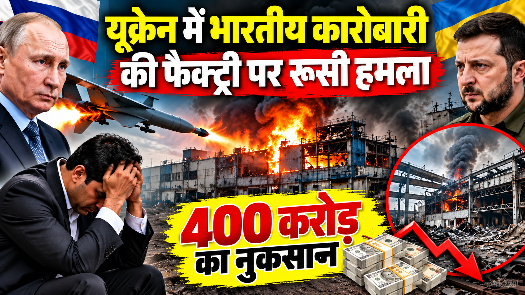 यूक्रेन में भारतीय कारोबारी को बड़ा झटका, फैक्ट्री पर हमले में 400 करोड़ का नुकसान